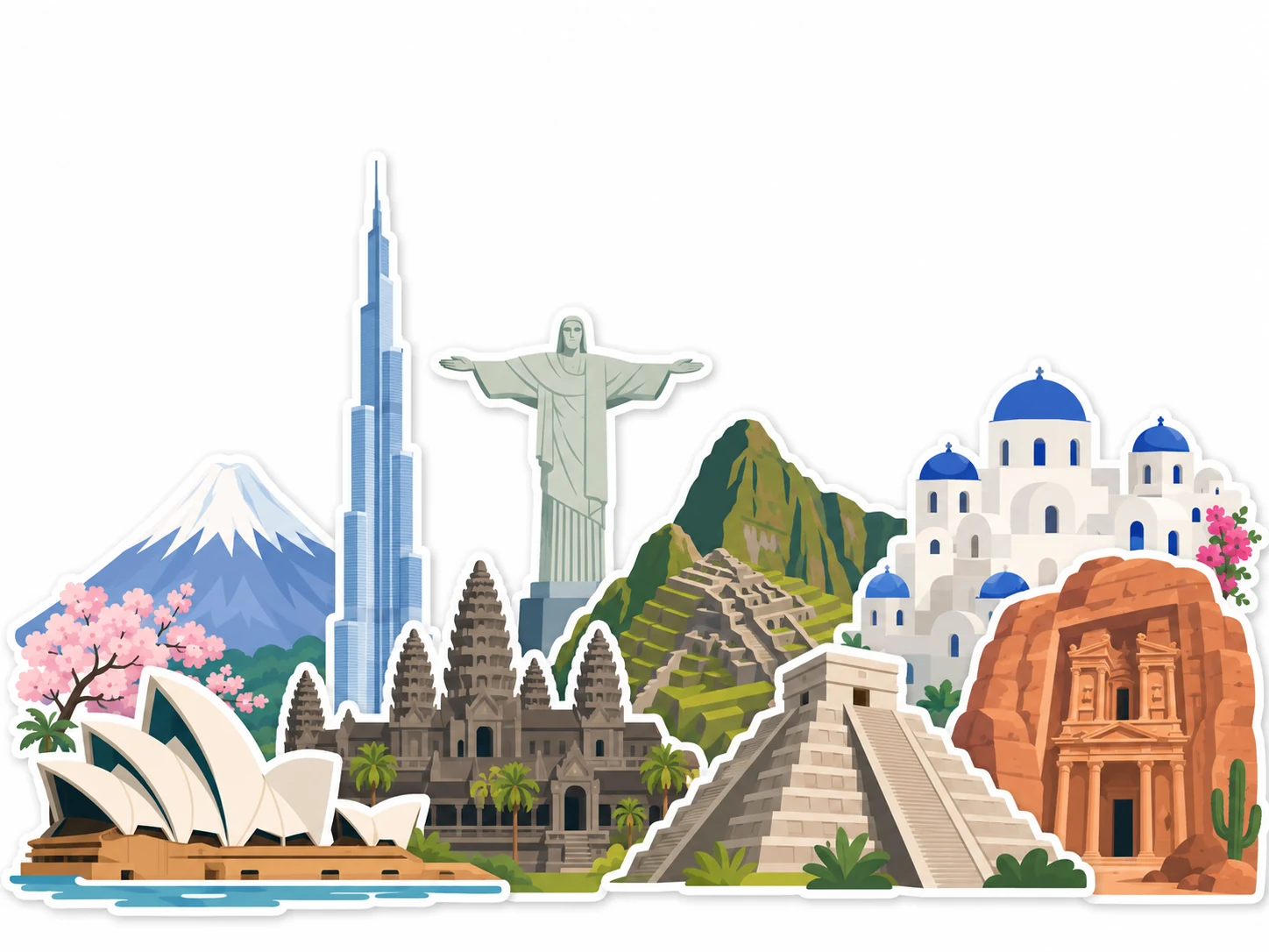 Travel photos connected by one continuous Wanderbase route